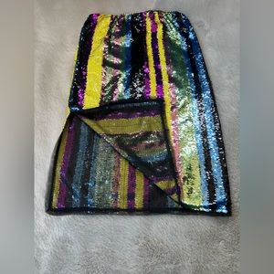 Grey Lab Multicolor Sequined Skirt